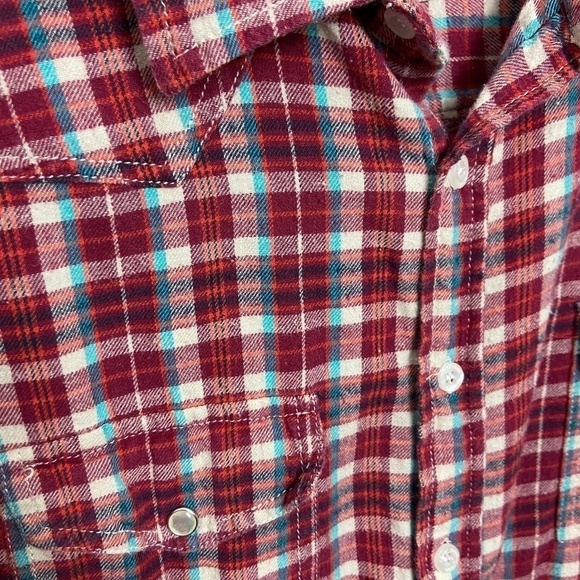 PAPER DENIM CLOTH | Red Plaid Flannel Western - Picture 3 of 12